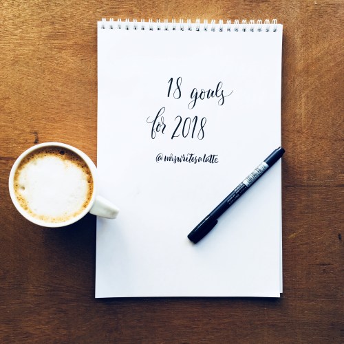 Mrs. Writes-a-latte 18 Goals for 2018 Resolutions Featured image